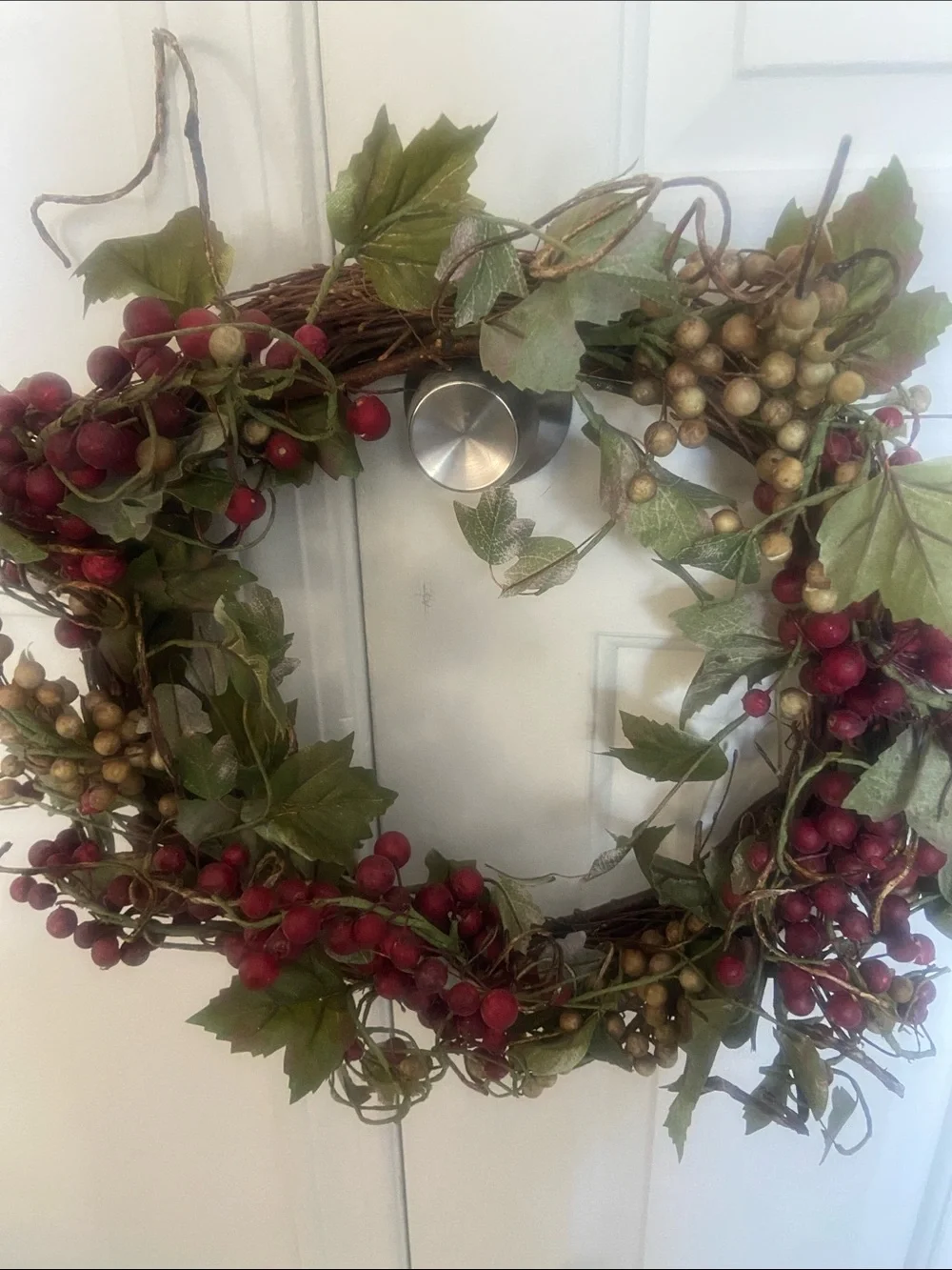 Rustic Red Berry Wreath - Home Accents